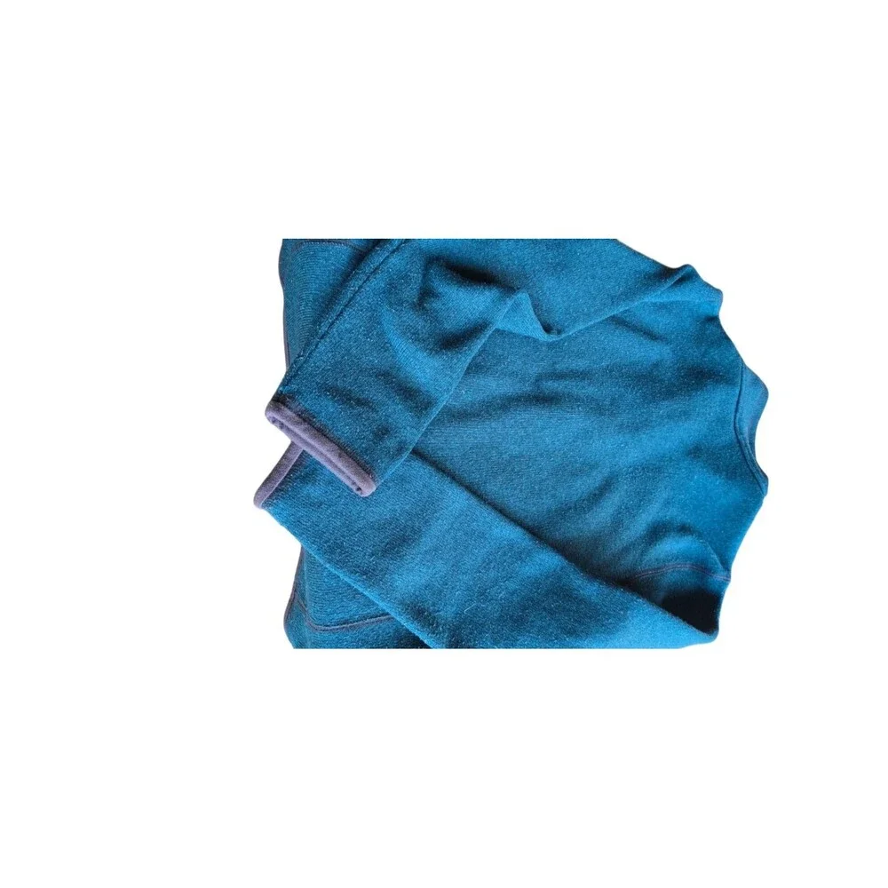 Patagonia YOUTH Green Heather  Sweater Fleece 1/4 Zip Pullover Jacket XL 14